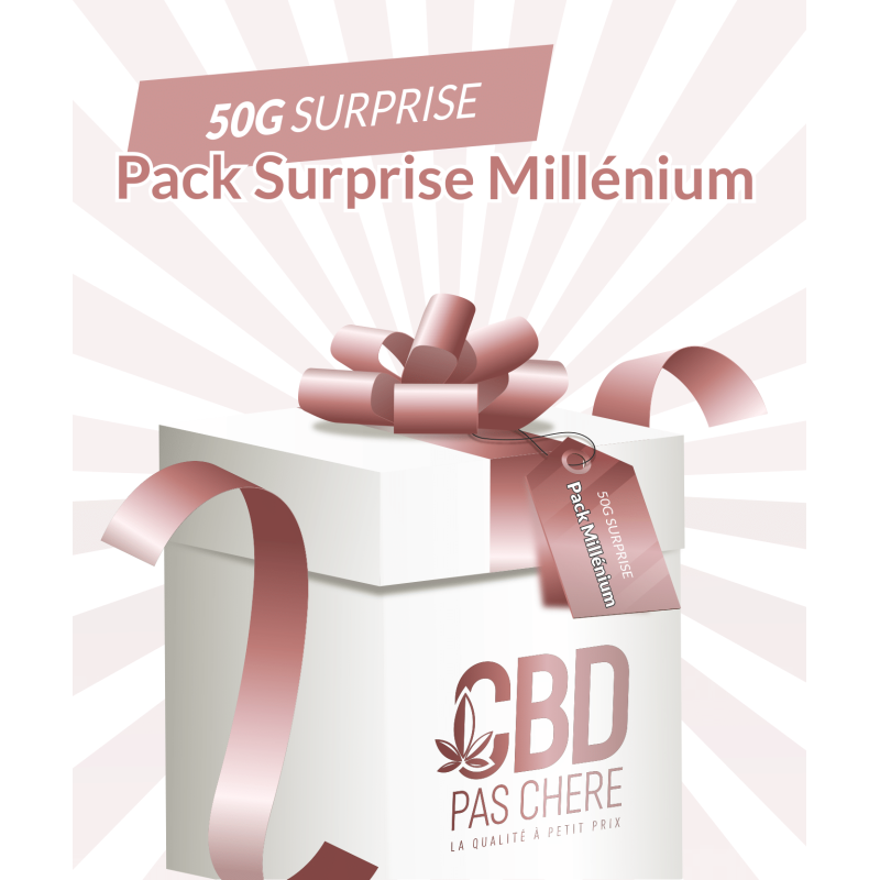 cbd pas cher : Pack Surprise 50g - Millenium (Outdoor ,Greenhouse ,Indoor et Résine)
