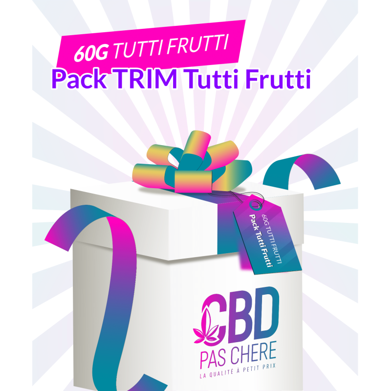 Fleur de CBD : Pack 60g TRIM - Tutti Frutti (0.50€/g)