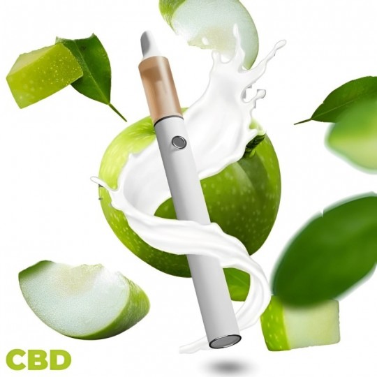 Vape pen Pomme - 98% CBD (rechargeable) - cbdpaschere
