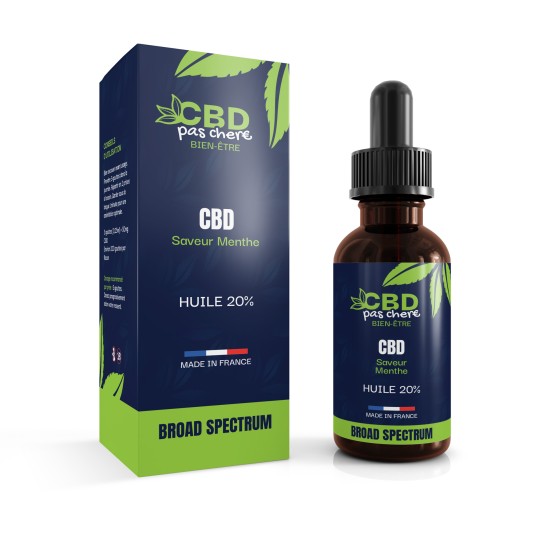 Huile CBD menthe broad spectrum - cbdpaschere