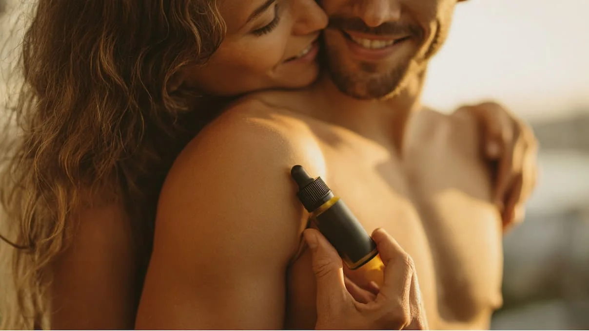 couple et huile de CBD