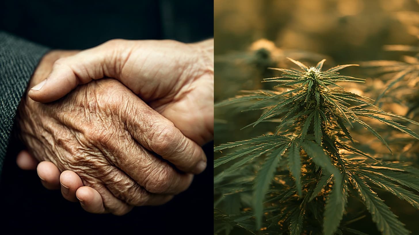 mains tremblantes et plantes de CBD
